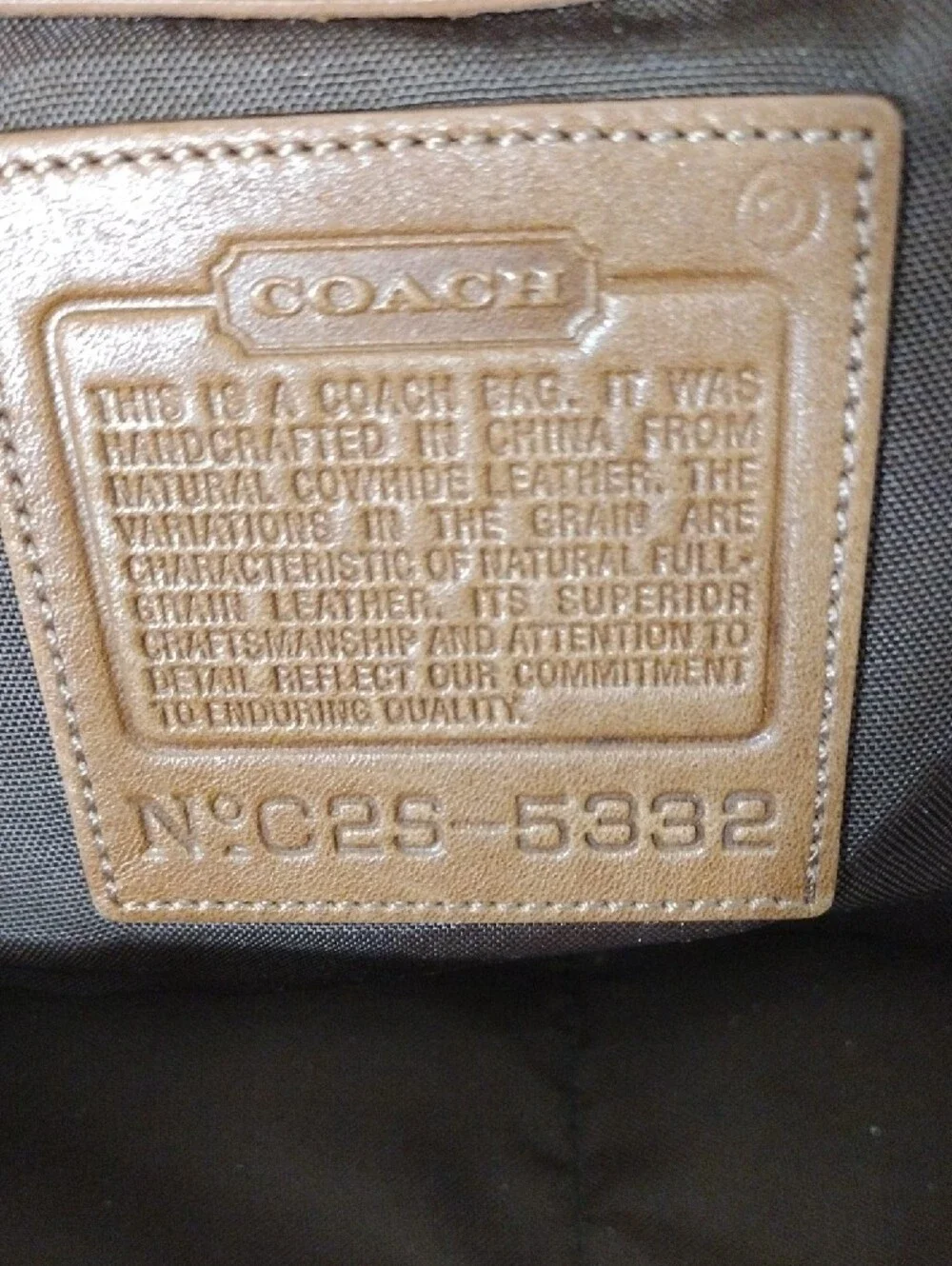 Vintage Coach Cognac Leather Laptop Tote